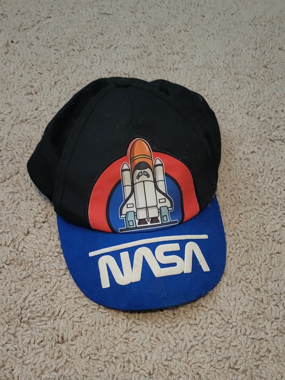 Toddler Black and Blue Rocket Cap